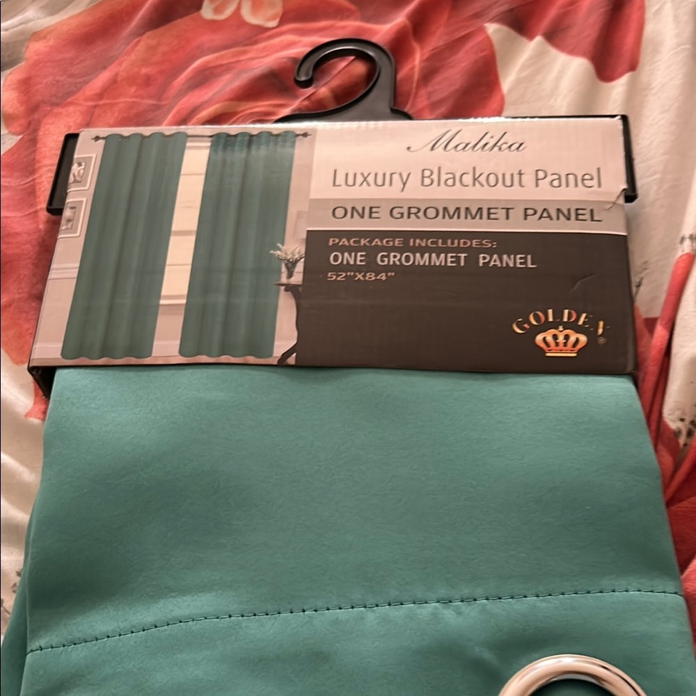 Malika Luxury Blackout Panel in Teal
